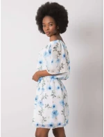 Šaty LK SK 508208.65P bílá a modrá Šaty LK SK 508208.65P bílá a modrá