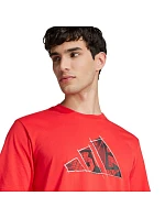 Pánské tričko adidas Logo Graphic červené JJ3934 pánské