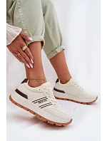 Dámské tenisky na platformě Big Star TT274881 Hi-Poly System Béžové