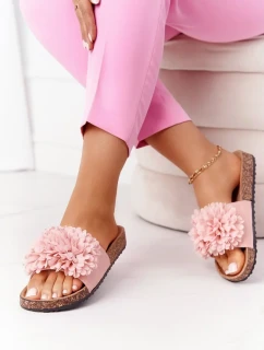 Nazouváky Na Korkové Podrážce Růžové Flowerbomb