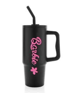BARBIE - černý cestovní termohrnek 900 ml  