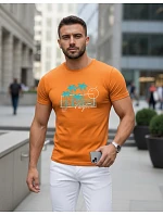 Pánské tričko s potiskem classic orange FashionStreet NX5020R