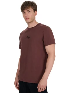 Pánské tričko 4F M2961 tmavě hnědé 4FWAW25TTSHM2961 80S pánské