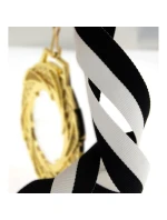 Stuha 22 mm - bílá a černá