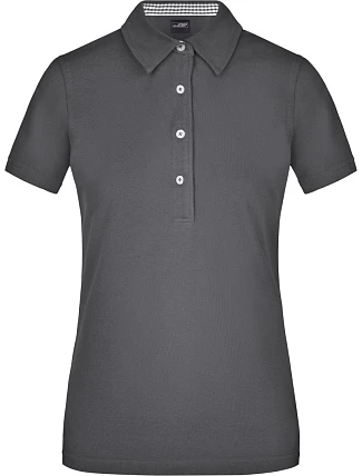 Daiber JN 969 Dámské piqué polo "Plain" 02.0969 graphite/graphite/white Daiber JN 969 Dámské piqué polo "Plain" 02.0969 graphite/graphite/white
