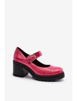 Zazoo 20166 Lakýrované Kožené Členky Fuksia