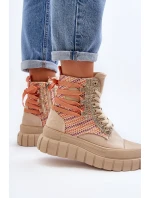 Damské Vysoké Semišové Tenisky Bežové Eleamia Damské Vysoké Semišové Tenisky Bežové Eleamia