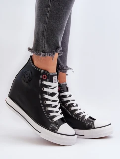 Dámské tenisky na podpatku Cross Jeans NN2R4005 Černé