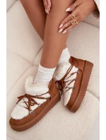 Dámské nízké sněhule na platformě s kožíškem D.Franklin – camel Dámské nízké sněhule na platformě s kožíškem D.Franklin – camel