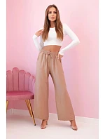 Viskózové kalhoty se širokými nohavicemi velbloud