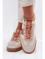 Kožené semišové dámské tenisky Big Star TT274725 béžové