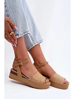Dámské sandály na platformě Wrangler 20261076.38F tmavě béžové Dámské sandály na platformě Wrangler 20261076.38F tmavě béžové