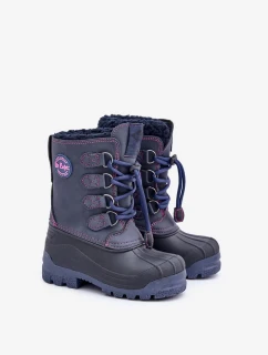 Vysoké Teplé Dětské Sněhule se Stahováním Lee Cooper LCJ-24-44-2843K Modré