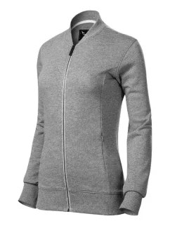 Bomber mikina dámská tmavě šedý melír