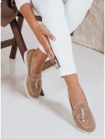 Dámské semišové béžové mokasíny FashionStreet ZY1050 Dámské semišové béžové mokasíny FashionStreet ZY1050