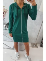 Mikina s kapucí tmavě zelená