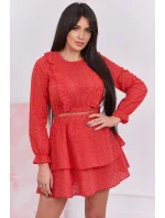 Boho červené šaty