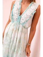 Dámské viskózové šaty s výšivkou mincovna Dámské viskózové šaty s výšivkou mincovna