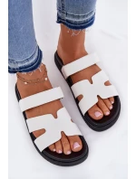 Dámské Pantofle S Velcro Vinceza 17401 Bílé