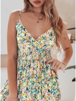 FLORALUSH maxi šaty se zelenými a žlutými květy FashionStreet EY2630