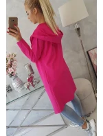 Dlouhá pláštěnka s kapucí fuchsiová Dlouhá pláštěnka s kapucí fuchsiová