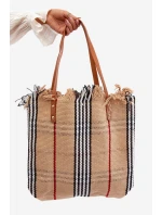 Velká Plátěná Plážová Taška Hnědá Avonas Velká Plátěná Plážová Taška Hnědá Avonas