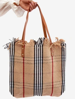 Velká Plátěná Plážová Taška Hnědá Avonas