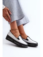 Kožené Dámské Boty Na Platformě S.Barski bílá