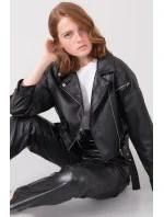 Dámská kožená motorkářská bunda 15746 - BSL
