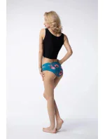 Dámské kalhotky simple classic Wild Rose petrolejové se vzorem - Julimex Dámské kalhotky simple classic Wild Rose petrolejové se vzorem - Julimex