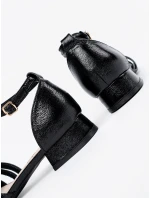 Krásné dámské  sandály černé Obcas