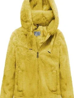 Žlutá plyšová bunda s kapucí (2019)