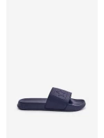 Lehké Pánské Pantofle S Logem Big Star OO174031 Tmavě Modré