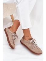 Dámské Kožené Tenisky Barefoot Zazoo N1277S2 Béžové