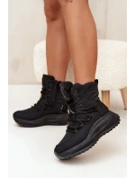 Dámské Sněhule Na Zip Big Star SS274059 Černé Dámské Sněhule Na Zip Big Star SS274059 Černé