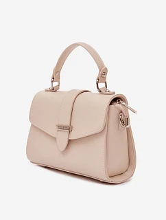 Kabelka listonoska s odnímatelným popruhem světle béžová Belveta