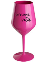 (NE)VINNÁ VÍLA - růžová nerozbitná sklenice na víno 470 ml