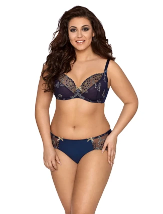 Dámská podprsenka V-9341 Tmavě modrá vzor - Axami