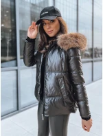Dámská prošívaná zimní bunda SPARKLE černá FashionStreet TY3953