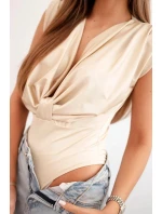 Dámská saténová halenka 10047 béžová - Kesi Dámská saténová halenka 10047 béžová - Kesi