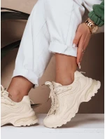 Dámské tenisky se silnější podrážkou LUXTRAIL beige FashionStreet ZY0615