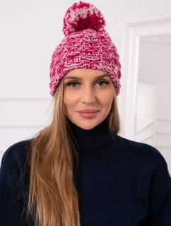 Fleecová čepice Fiona K275 fuchsiová + pudrově růžová