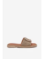 Dámské Plátěné Sandály S Pletením A Dekorací Béžové Artiker 56C1337