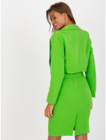 Elegantní krátká světle zelená bunda