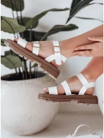 Dámské sandály s přezkami SOLARIA white FashionStreet ZY0890