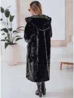 Dámský kožich HELLOCHIC dlouhý černý FashionStreet TY4986 Dámský kožich HELLOCHIC dlouhý černý FashionStreet TY4986