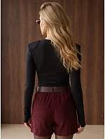 Dámská blůza s dlouhým rukávem, černá, FashionStreet RY2940 Dámská blůza s dlouhým rukávem, černá, FashionStreet RY2940