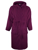 The One Towelling Bathrobe hooded Župan s kapucí 48.1021 plum The One Towelling Bathrobe hooded Župan s kapucí 48.1021 plum