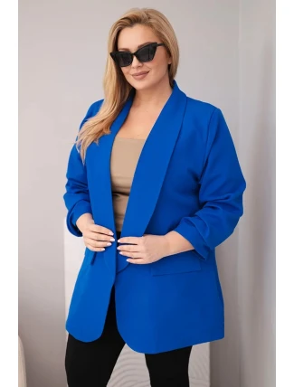 Dámské elegantní sako Plus Size chrpová