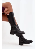 Kožené dámské kozačky vyhřívané Maciejka A7164-01 Černé Kožené dámské kozačky vyhřívané Maciejka A7164-01 Černé